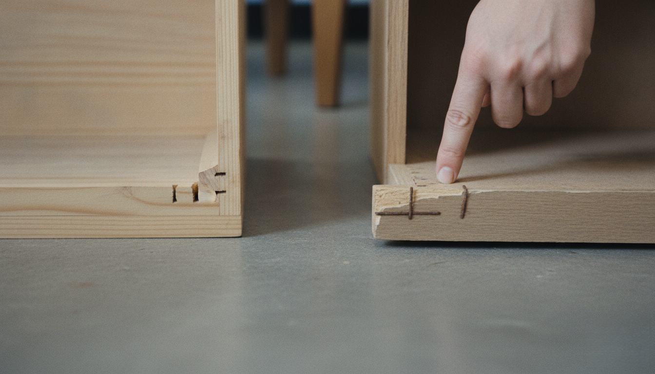 Solid Wood Dovetail Joints vs. Particleboard — What to Check at a Thrift Store